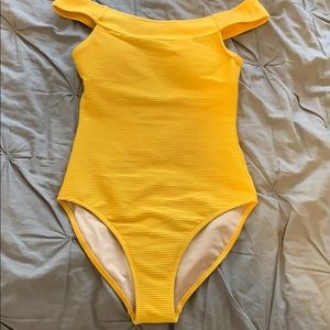 Bright yellow one piece